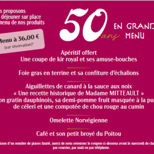 Repas Journées Gourmandes 2025