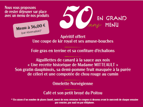 Repas Journées Gourmandes 2025