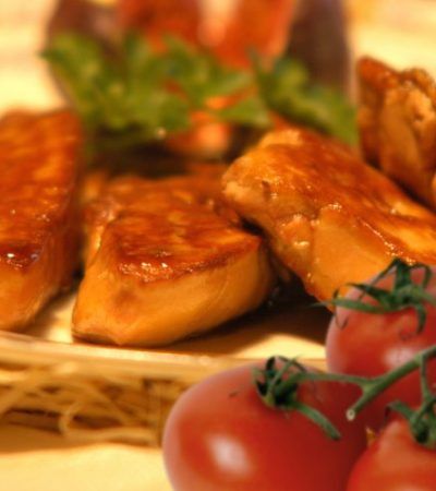 Foie de canard à la tomate poivrée