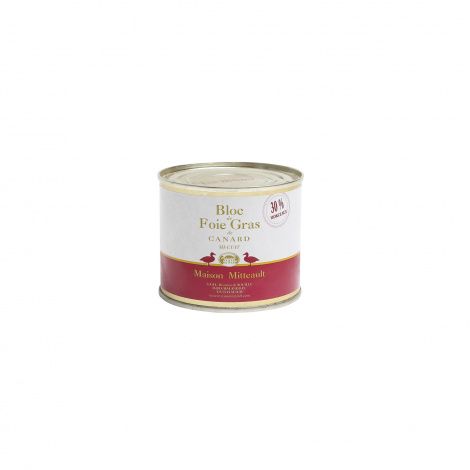 Bloc de foie gras mi-cuit (foie gras + 30% morceaux de foie gras)